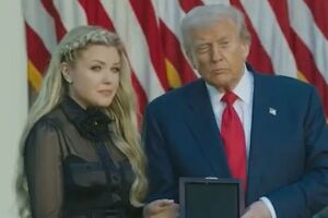 Esposa de Charlie Kirk e Trump.