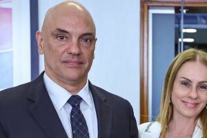 Ministro Alexandre de Moraes e esposa, a advogada Viviane Barci, que est&atilde;o no centro do caso do Banco Master.