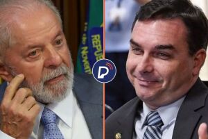 Presidente Lula e senador Fl&aacute;vio Bolsonaro.