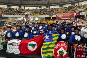 Formandos por programa social no Gerald&atilde;o, localizado no Recife.