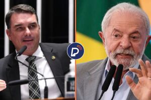 Fl&aacute;vio Bolsonaro e Lula.