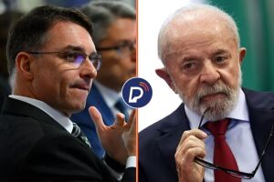 Fl&aacute;vio Bolsonaro e Lula.