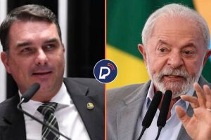 Fl&aacute;vio Bolsonaro e Lula. 