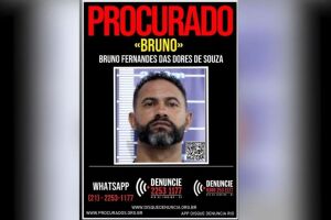 Imagem de foragido do goleiro Bruno.