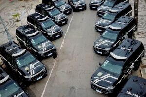 Novas viaturas da Pol&iacute;cia Civil entregues pelo governo Raquel Lyra.