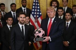 Donald Trump chamou o Palmeiras de melhor time brasileiro ao relembrar jogo contra o Inter Miami de Messi na Copa do Mundo de Clubes. 