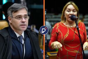 Ministro Andr&eacute; Mendon&ccedil;a, do STF e a deputada federal Gorete Pereira.