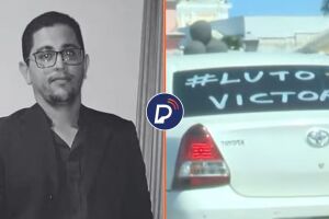 Victor Dantolli, motorista por aplicativo morto e carro durante protesto no Recife.