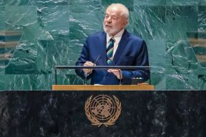 Lula em discurso na ONU.