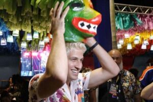 Prefeito do Recife, Jo&atilde;o Campos, no Carnaval.