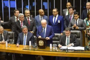 Presidente Lula no Senado.