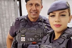 Tenente-coronel Geraldo Leite e sua esposa PM, que morreu dentro de apartamento.
