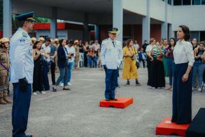 Governadora Raquel Lyra empossa novo comandante-geral do Corpo de Bombeiros.