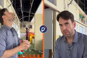 Vereador Eduardo Moura faz discaliza&ccedil;&atilde;o em creche localizada na sede da PCR ap&oacute;s queda de teto