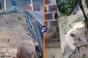 Camaragibe: chuvas provocam deslizamentos de barreira e atingem casas no C&oacute;rrego da Esperan&ccedil;a
