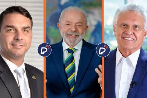 Flavio Bolsonaro, Luiz In&aacute;cio Lula da SIlva e Ronaldo Caiado.