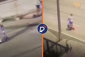 Usu&aacute;rios de patinetes compartilhados foram flagrados realizando manobras perigosas. 