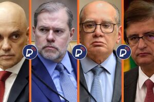 Alexandre de Moraes, Dias Toffoli, Gilmar Mendes e Paulo Gonet. 
