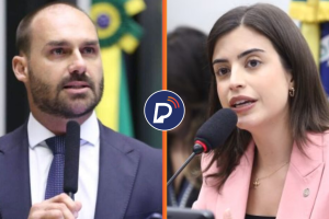 Eduardo Bolsonaro (PL) e deputada Tabata Amaral (PSB-SP).
