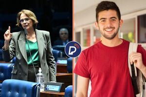 Senadora Teresa Leit&atilde;o e estudante universit&aacute;rio