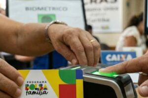 Ilustra&ccedil;&atilde;o de biometria para o Bolsa Familia.