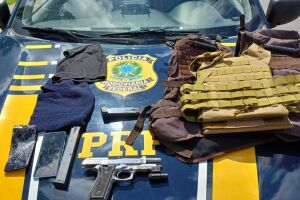 Itens apreendidos pela PRF no Recife.