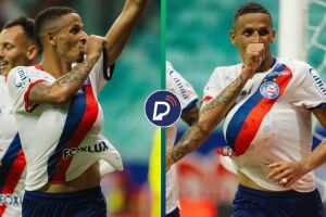 Luciano Juba comemora gol contra o Athletico Paranaense.