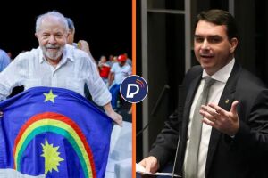 Lula e Fl&aacute;vio Bolsonaro.