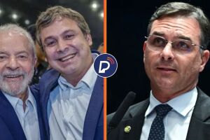 Lula, Lindbergh Farias e Fl&aacute;vio Bolsonaro. 