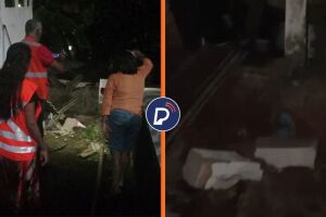 Muro desaba em Camaragibe.