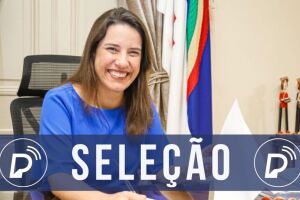 Raquel Lyra assinando documento. Foto: Divulga&ccedil;&atilde;o.