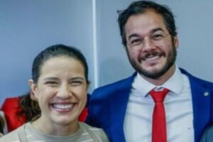 Raquel Lyra e T&uacute;lio Gad&ecirc;lha.