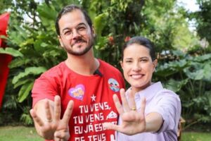T&uacute;lio Gad&ecirc;lha e Raquel Lyra.