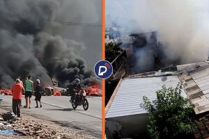 Protesto e inc&ecirc;ndio no bairro do Ibura.