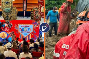 Publicidade de festas e deslizamentos em morros no Recife