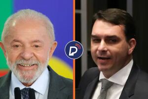 Lula e Fl&aacute;vio Bolsonaro.