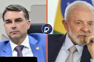 Fl&aacute;vio Bolsonaro e Lula.