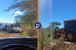 Opera&ccedil;&atilde;o da Compesa no Sert&atilde;o do Paje&uacute;.