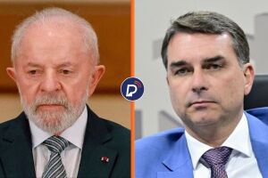 Lula e Fl&aacute;vio Bolsonaro.