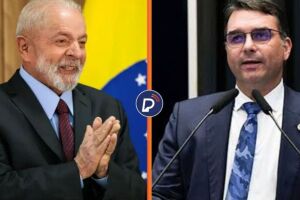 Luiz In&aacute;cio Lula da Silva (PT) e Fl&aacute;vio Bolsonaro (PL). 