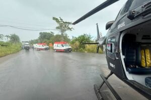 V&iacute;tima foi socorrida em estado grave pela equipe aerom&eacute;dica da PRF e do SAMU, enquanto o ciclista tamb&eacute;m ficou ferido.