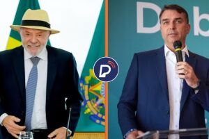 Presidente Lula e Fl&aacute;vio Bolsonaro.