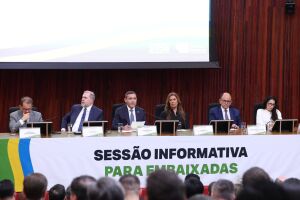 Nunes Marques, presidente do TSE em evento com embaixadores sobre elei&ccedil;&otilde;es
