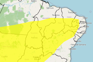 Mapa mostra regi&otilde;es afetadas pela baixa umidade do ar