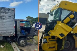 Acidente entre caminh&atilde;o e carreta em Jaboat&atilde;o.
