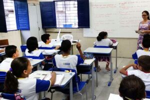 Alunos em escola municipal do Recife