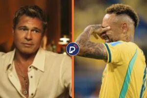 Brad Pitt brinca que quer dar aulas de atua&ccedil;&atilde;o para Neymar aprender a simular faltas