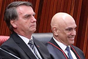 Ministro do STF, Alexandre de Moraes e o ex-presidente Jair Messias Bolsonaro.