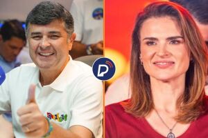 Eduardo da Fonte e Mar&iacute;lia Arraes em disputa ao senado