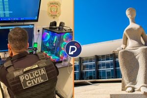 Agente da Pol&iacute;cia Civil em investiga&ccedil;&atilde;o a ataques em Bras&iacute;lia